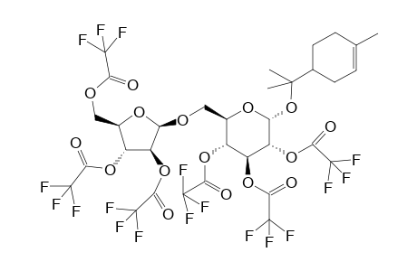 6-O-(.alpha.-L-arabinofuranosyl)-.beta.-[(R,S)-.alpha.-terpinyl]-D-glucopyranoside-hexakis(trifluoroacetyl)