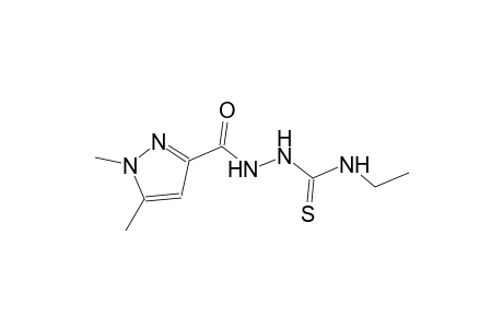 2-[(1,5-dimethyl-1H-pyrazol-3-yl)carbonyl]-N-ethylhydrazinecarbothioamide