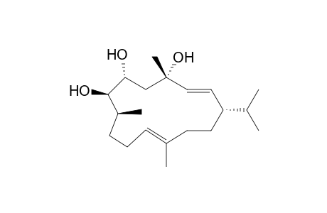1-Isopropyl-4,8,12-trimethyl-4,6,7-trihydroxycyclotetradeca-2,11-diene