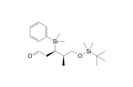 (3R*,4R*)-5-(tert-Butyldimethylsiloxy)-4-methyl-3-dimethyl(phenyl)silylpentanal