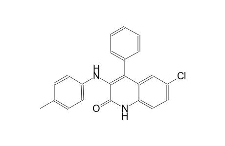 6-chloro-4-phenyl-3-(4-toluidino)-2(1H)-quinolinone