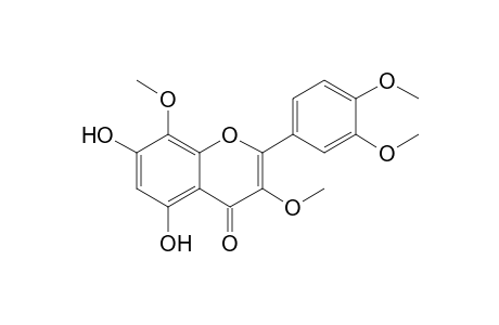 2-(3,4-dimethoxyphenyl)-3,8-dimethoxy-5,7-bis(oxidanyl)chromen-4-one