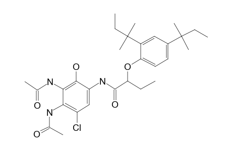 3',4'-Diacetamido-5'-chloro-2-(2,4-di-tert-pentylphenoxy)-2'-hydroxybutyranilide