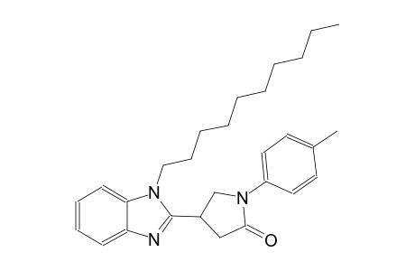 4-(1-decyl-1H-benzimidazol-2-yl)-1-(4-methylphenyl)-2-pyrrolidinone