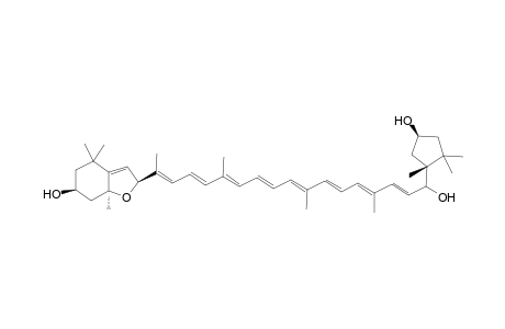 (all-E,3S,5S,8S,3'S,5'R)-5,8-Epoxy-5,6-dihydro-beta,kappa-caroten-3,3',6'-triol