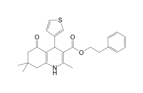 5-keto-2,7,7-trimethyl-4-(3-thienyl)-1,4,6,8-tetrahydroquinoline-3-carboxylic acid phenethyl ester