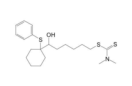 1-(N,N-Dimethyldithiocarbamoyl)-6-hydroxy-6-[1'-(phenylsulfanyl)cyclohexyl]hexane