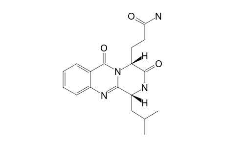 ANACINE;(1S,4S)-1,3,4,6-TETRAHYDRO-3,6-DIOXO-1-(2-METHYLPROPYL)-2H-PYRAZINO-[2,1-B]-QUINAZOLINE-4-PROPANAMIDE