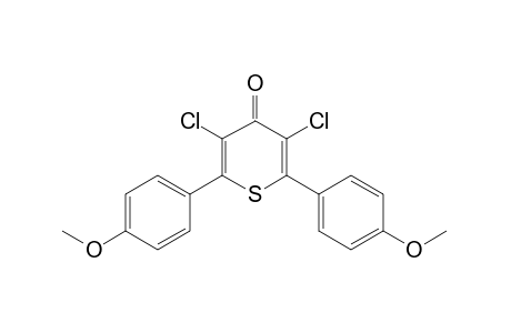 2,6-BIS(p-METHOXYPHENYL)-3,5-DICHLORO-4H-THIOPYRAN-4-ONE