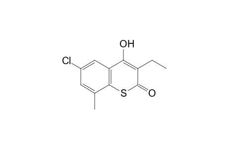 6-chloro-3-ethyl-4-hydroxy-8-methyl-1-thiocoumarin