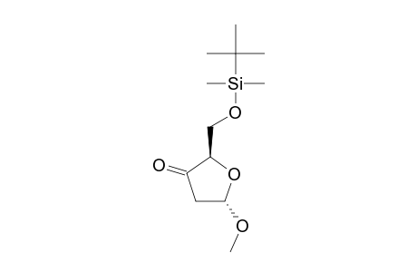 METHYL-5-O-(TERT.-BUTYLDIMETHYLSILYL)-2-DEOXY-ALPHA-D-GLYCERO-PENTOFURANOSIDE-3-ULOSE