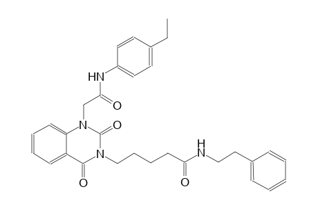 5-(1-[2-(4-ethylanilino)-2-oxoethyl]-2,4-dioxo-1,4-dihydro-3(2H)-quinazolinyl)-N-(2-phenylethyl)pentanamide