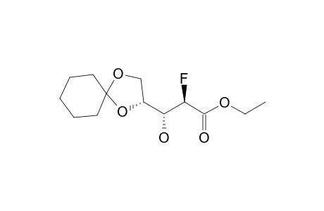 ETHYL-(2-R,3-R)-3-[(2-R)-1,4-DIOXASPIRO-[4.5]-DECANYL]-2-FLUORO-3-HYDROXYPROPANOATE
