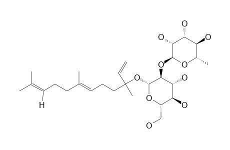NEROLIDOL-3-O-ALPHA-L-RHAMNOPYRANOSYL-(1->2)-BETA-D-GLUCOPYRANOSIDE