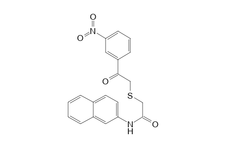 2-[[2-keto-2-(3-nitrophenyl)ethyl]thio]-N-(2-naphthyl)acetamide