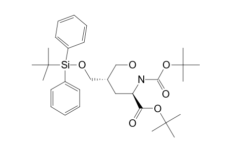 TERT.-BUTYL-(2S,4S)-N-TERT.-BUTOXYCARBONYL-5-HYDROXY-4-TERT.-BUTYLDIPHENYLSILYLOXYMETHYL-PENTANOATE