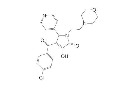 4-(4-chlorobenzoyl)-3-hydroxy-1-[2-(4-morpholinyl)ethyl]-5-(4-pyridinyl)-1,5-dihydro-2H-pyrrol-2-one