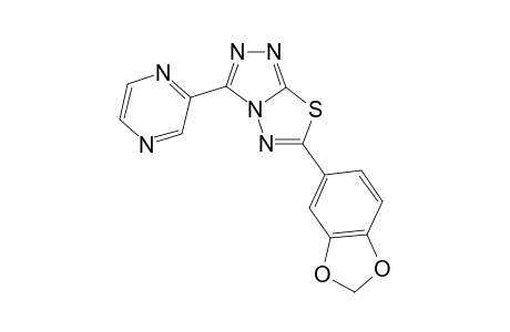 [1,2,4]Triazolo[3,4-b][1,3,4]thiadiazole, 6-(1,3-benzodioxol-5-yl)-3-(2-pyrazinyl)-