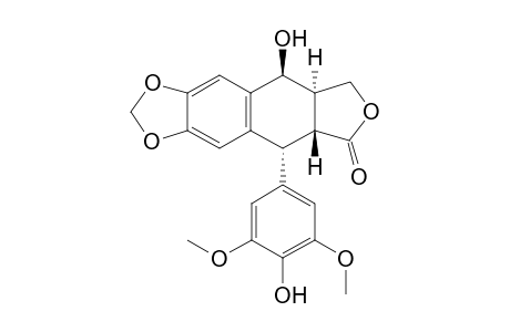 (5S,5aR,8aR,9R)-5-hydroxy-9-(4-hydroxy-3,5-dimethoxy-phenyl)-5a,6,8a,9-tetrahydro-5H-isobenzofurano[5,6-f][1,3]benzodioxol-8-one