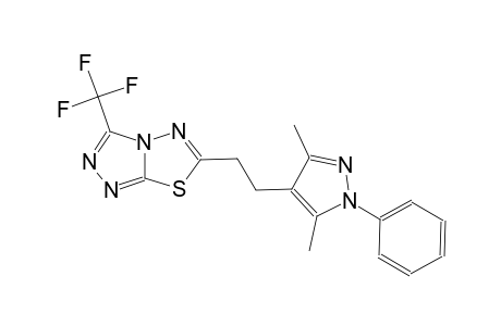 [1,2,4]triazolo[3,4-b][1,3,4]thiadiazole, 6-[2-(3,5-dimethyl-1-phenyl-1H-pyrazol-4-yl)ethyl]-3-(trifluoromethyl)-