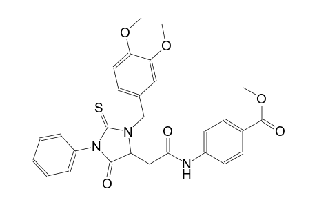 4-[[2-(5-Keto-1-phenyl-2-thioxo-3-veratryl-imidazolidin-4-yl)acetyl]amino]benzoic acid methyl ester