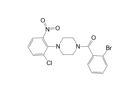 (2-bromophenyl)-[4-(2-chloranyl-6-nitro-phenyl)piperazin-1-yl]methanone