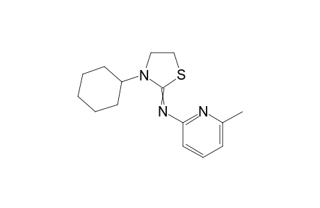 3-Cyclohexyl-N-(6-methylpyridin-2-yl)thiazolidin-2-imine