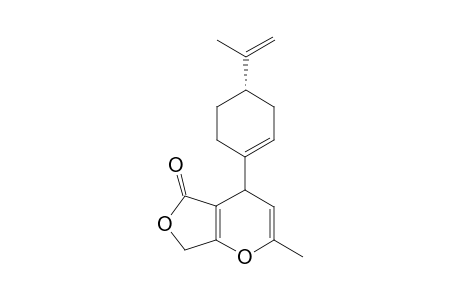 2-Methyl-4-((S)-4-(prop-1-en-2-yl)cyclohex-1-en-1-yl)-4,7-dihydro-5H-furo[3,4-b]pyran-5-one