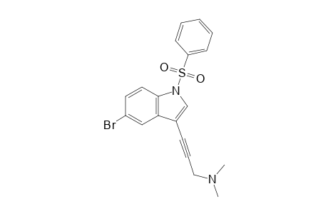 3-(5-bromo-1-phenylsulfonyl-indol-3-yl)prop-2-ynyl-dimethyl-amine