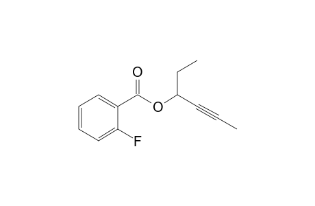 2-Fluorobenzoic acid, hex-4-yn-3-yl ester