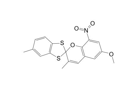 3,5'-Dimethyl-6-methoxy-8-nitro-spiro(2H-benzo(b)pyran-2:2'-1',3'-benzodithiolane)