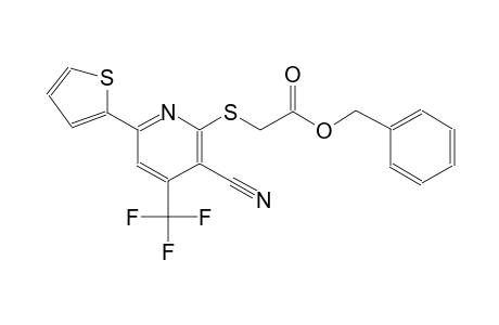acetic acid, [[3-cyano-6-(2-thienyl)-4-(trifluoromethyl)-2-pyridinyl]thio]-, phenylmethyl ester