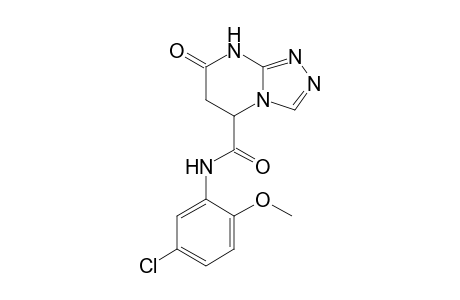 7-Oxo-N-(5-chloro-2-methoxyphenyl)-5,6,7,8-tetrahydro-[1,2,4]triazolo[4,3-a]pyrimidine-5-carboxamide