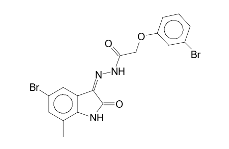 N'-(5-Bromo-7-methyl-2(1H)-oxo-3-indolylidene)-2-(3-bromophenoxy)acetic acid hydrazide