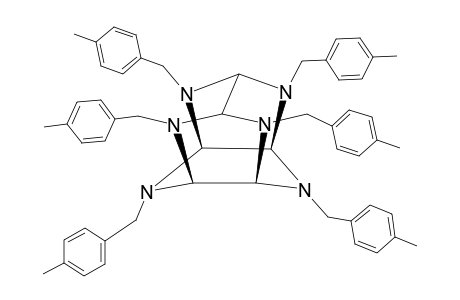 2,4,6,8,10,12-HEXA-(4'-METHYL-PHENYLMETHYL)-2,4,6,8,10,12-HEXAAZA-TETRACYCLO-[5.5.0(5,9).0(3,11)]-DODECANE