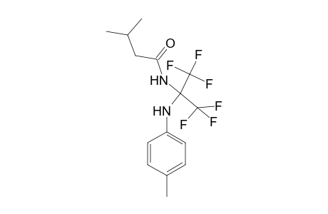 N-[2,2,2-Trifluoro-1-(trifluoromethyl)-1-(p-toluidino)ethyl]isovaleramide