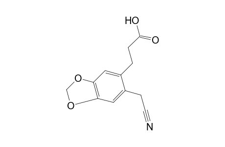 2-(cyanomethyl)-4,5-(methylenedioxy)hydrocinnamic acid