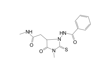 Benzamide, N-(3-methyl-5-methylcarbamoylmethyl-4-oxo-2-thioxoimidazolidin-1-yl)-