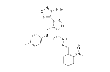 1-(4-amino-1,2,5-oxadiazol-3-yl)-5-{[(4-methylphenyl)sulfanyl]methyl}-N'-[(E)-(2-nitrophenyl)methylidene]-1H-1,2,3-triazole-4-carbohydrazide