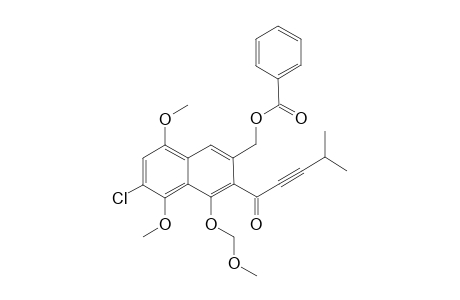 [6-chloranyl-5,8-dimethoxy-4-(methoxymethoxy)-3-(4-methylpent-2-ynoyl)naphthalen-2-yl]methyl benzoate