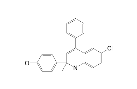 (+/-)-6-chloro-1,2-dihydro-2-(4-hydroxyphenyl)-2-methyl-4-phenylquinoline