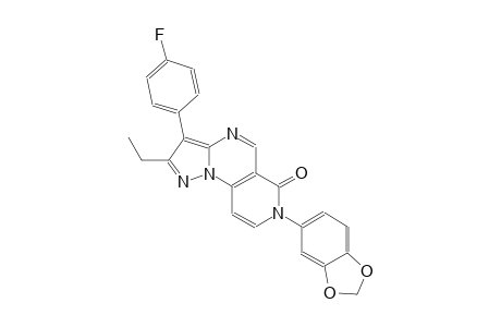 pyrazolo[1,5-a]pyrido[3,4-e]pyrimidin-6(7H)-one, 7-(1,3-benzodioxol-5-yl)-2-ethyl-3-(4-fluorophenyl)-