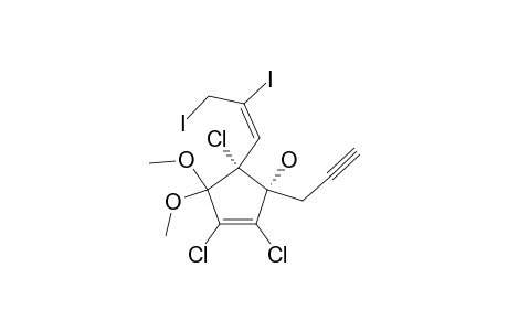 2,3,5-ALPHA-TRICHLORO-5-BETA-[(Z)-2,3-DIIODO-1-PROPENYL]-4,4-DIMETHOXY-1-BETA-(2-PROPYNYL)-2-CYClOPENTENOL