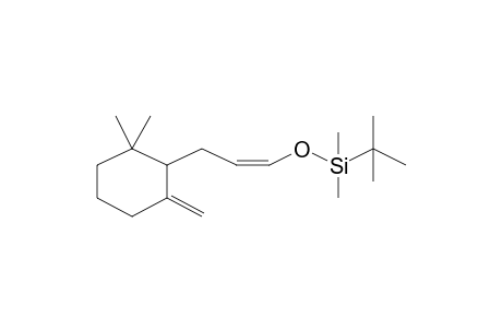 Cyclohexane, 1,1-dimethyl-3-methylene-2-[3-(t-butyldimethylsilyloxy)-2-propenyl)-, (Z)-