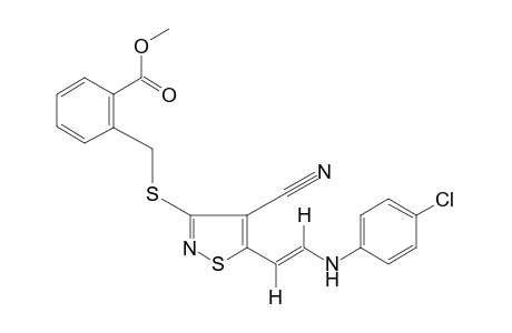 trans-alpha-{{5-[2-(p-CHLOROANILINO)VINYL]-4-CYANO-3-ISOTHIAZOLYL}THIO}-o-TOLUIC ACID, METHYL ESTER