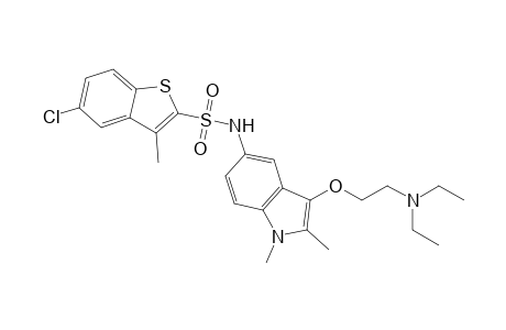 5-Chloro-N-{3-[2-(diethylamino)ethoxy]-1,2-dimethyl-1H-indol-5-yl}-3-methyl-1-benzothiophene-2-sulfonamide