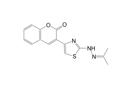 3-{2-[2-(1-methylethylidene)hydrazino]-1,3-thiazol-4-yl}-2H-chromen-2-one