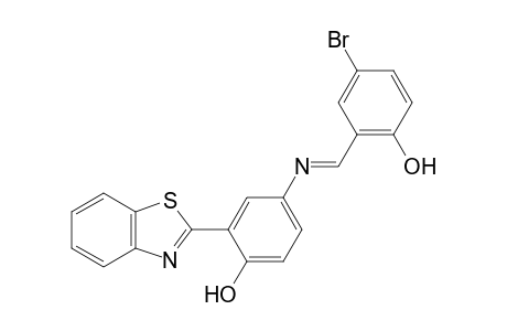 2-((E)-([3-(1,3-Benzothiazol-2-yl)-4-hydroxyphenyl]imino)methyl)-4-bromophenol