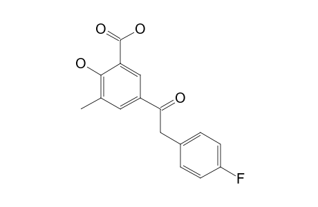 5-[(p-fluorophenyl)acetyl]-2,3-cresotic acid