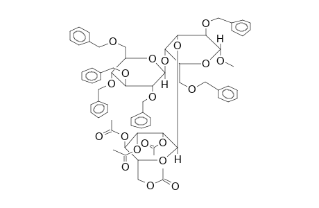METHYL 2,6-DI-O-BENZYL-3-O-(2,3,4,6-TETRA-O-ACETYL-ALPHA-D-MANNOPYRANOSYL)-4-O-(2,3,4,6-TETRA-O-BENZYL-BETA-D-GLUCOPYRANOSYL)-BETA-D-GALACTOPYRANOSIDE